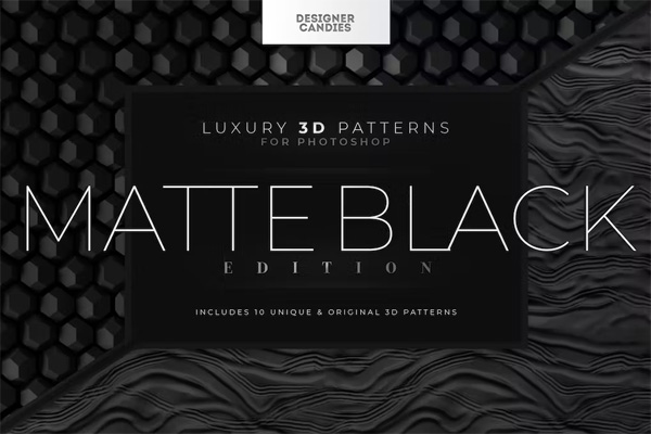 3D Matte Black Patterns 3D Matte Black Patterns