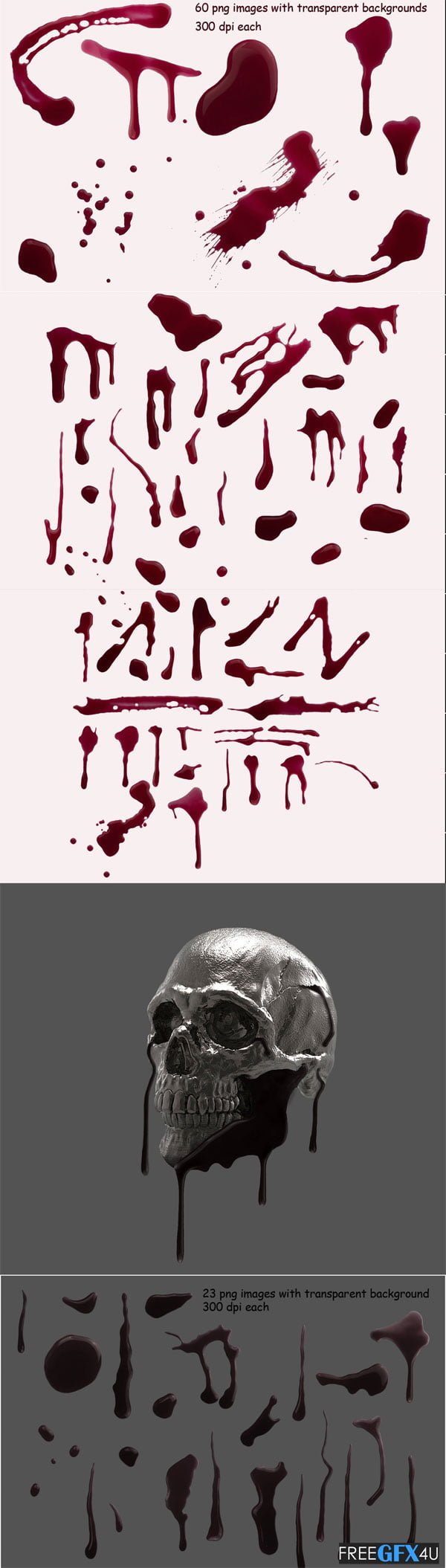 Blood PNG Overlays