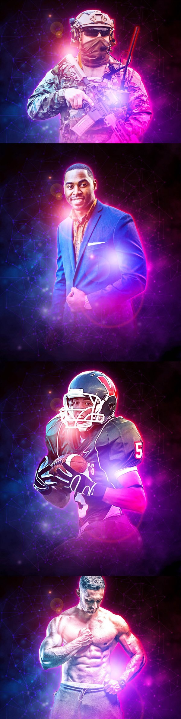 Neon Colorful Lighting Photo Effect Template Neon Colorful Lighting Photo Effect Template