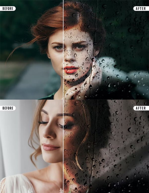Rain Drop Photo Effect