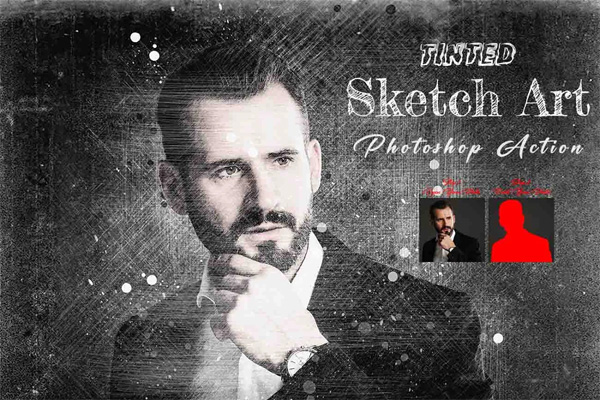 Tinted Sketch Art Photoshop Action