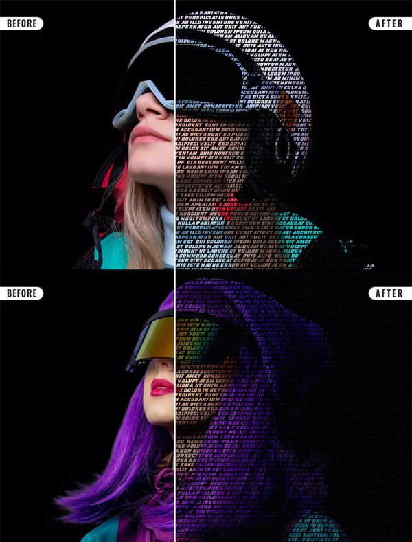Typography Photo Effect Typography Photo Effect