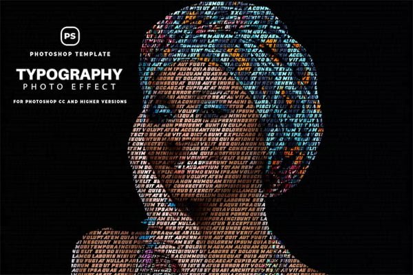 Typography Photo Effect Typography Photo Effect