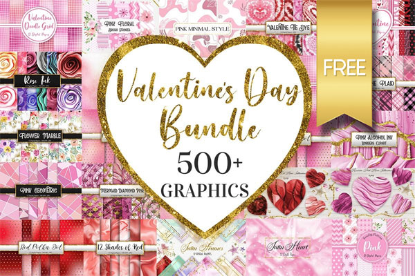 Valentine's Day Graphics Big Bundle Valentine's Day Graphics Bundle