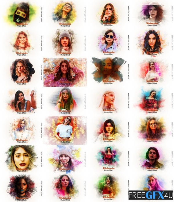 Watercolor Paint Photo Frame