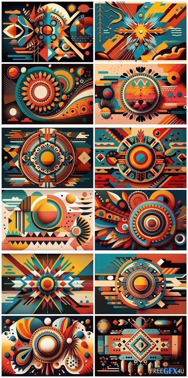 12 Ethnic Heritage Backgrounds in 6K 12 Ethnic Heritage Backgrounds