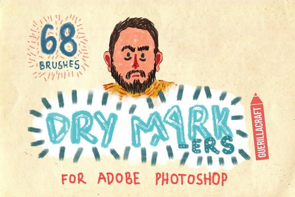 68 Dry Markers Photoshop Brushes 68 Dry Markers Photoshop Brushes
