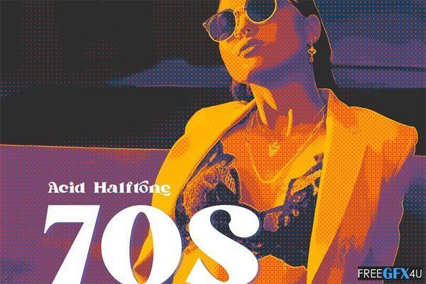 70s Acid Halftone Photo Effect 70s Acid Halftone Effect