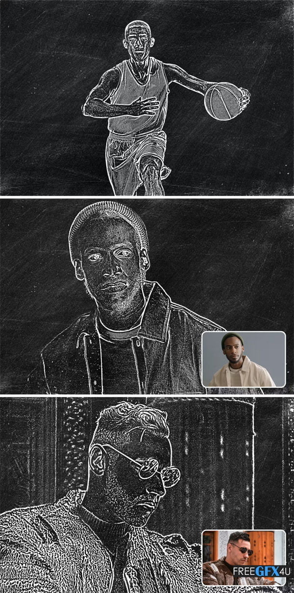 Chalk Drawing Sketch Art Effect Chalk Drawing Sketch Art Effect