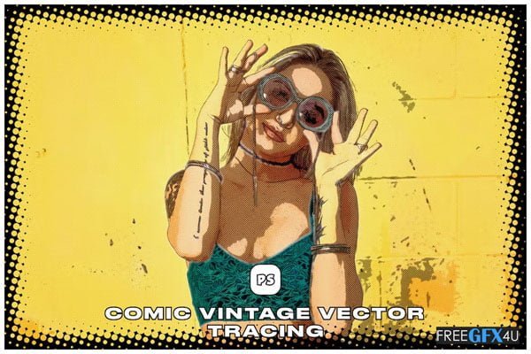 Comic Vintage Vector Tracing Comic Vintage Vector