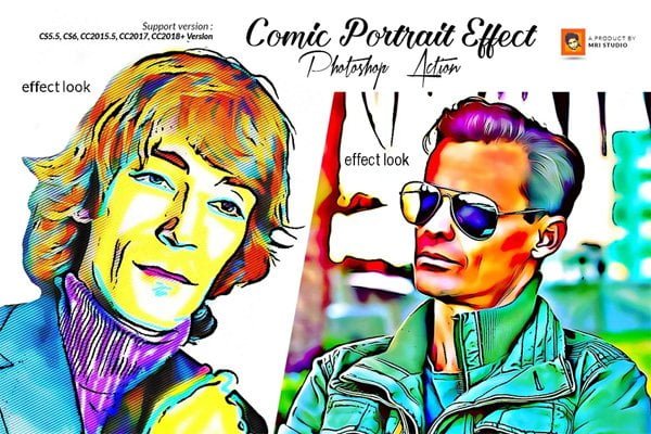 CreativeMarket - Comic Portrait Effect CreativeMarket - Comic Portrait Effect