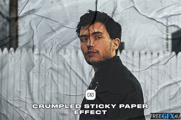 Crumpled Sticky Paper Effect Crumpled Sticky Paper