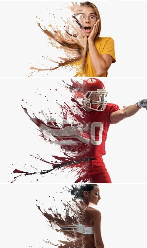 Dispersion Photo Effect With Paint Splash Dispersion Photo Effect With Paint Splash
