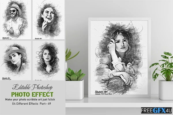 Editable Photoshop Photo Sketch Editable Photo Sketch