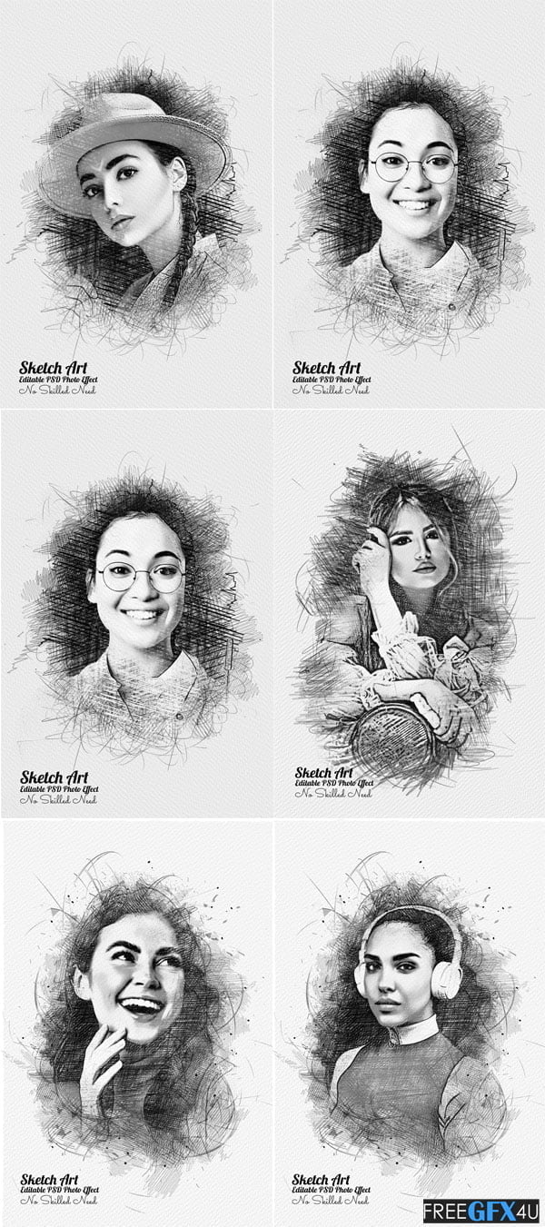 Editable Photoshop Photo Sketch Editable Photo Sketch