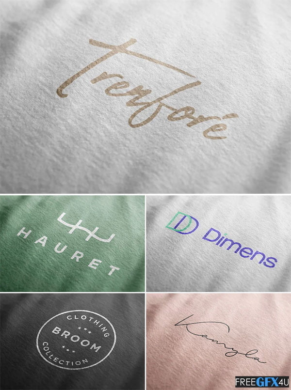 Exquisite Fabric Logo Mockup Free Download Exquisite Fabric Logo Mockup