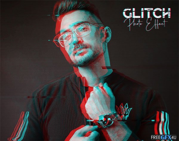 Glitch Photo Effect Psd Templates Glitch Photo Effect