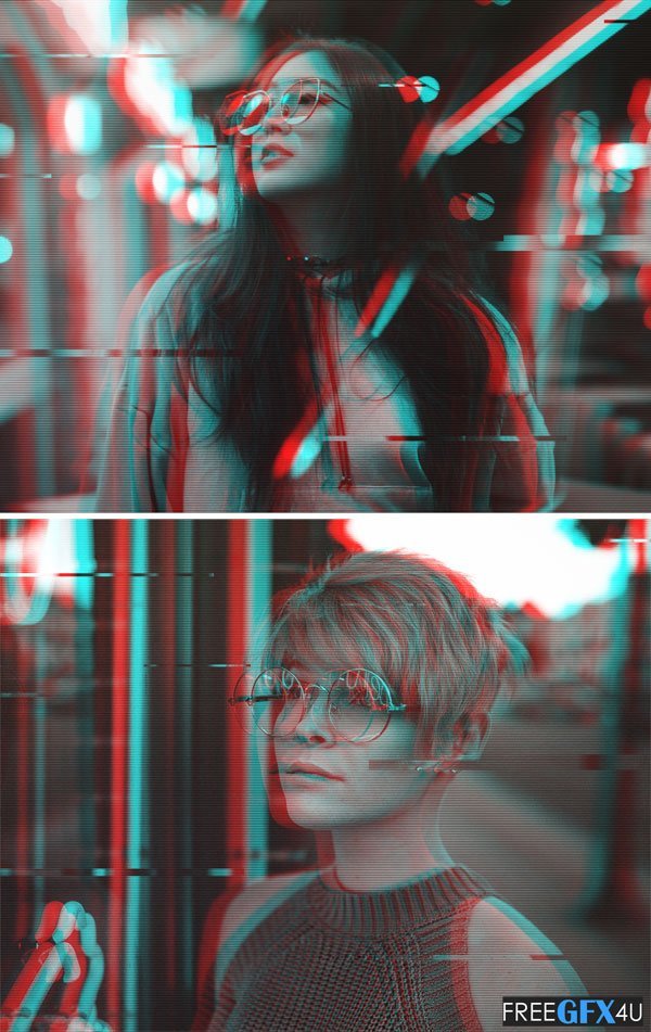 Glitch Photo Effect Psd Templates Glitch Photo Effect