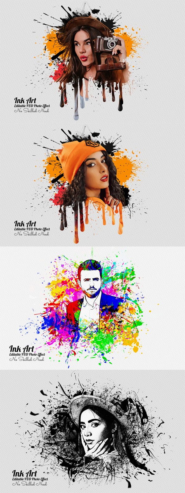 Ink Art Photoshop Photo Effect Ink Art Photoshop Photo Effect