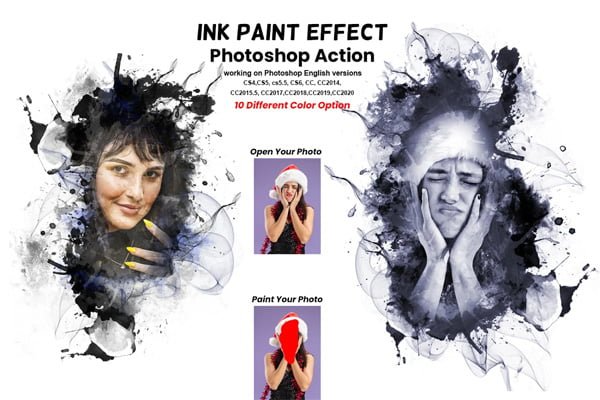 Ink Paint Effect Photoshop Action Ink Paint Effect Photoshop Action