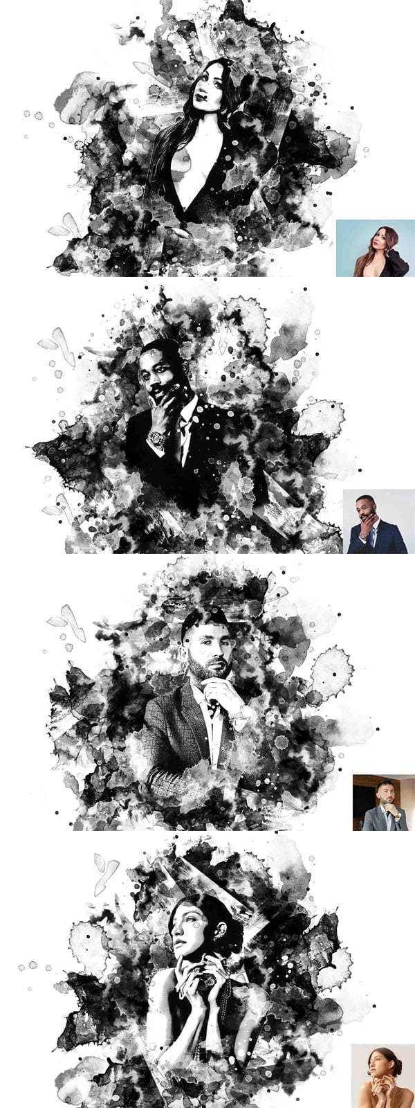 Ink Portrait Photoshop Action Ink Portrait Photoshop Action