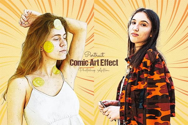 Portrait Comic Art Effect Action Portrait Comic Art Effect Action