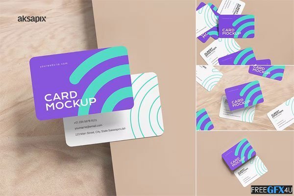 Rounded Business Card Mockup Rounded Business Card