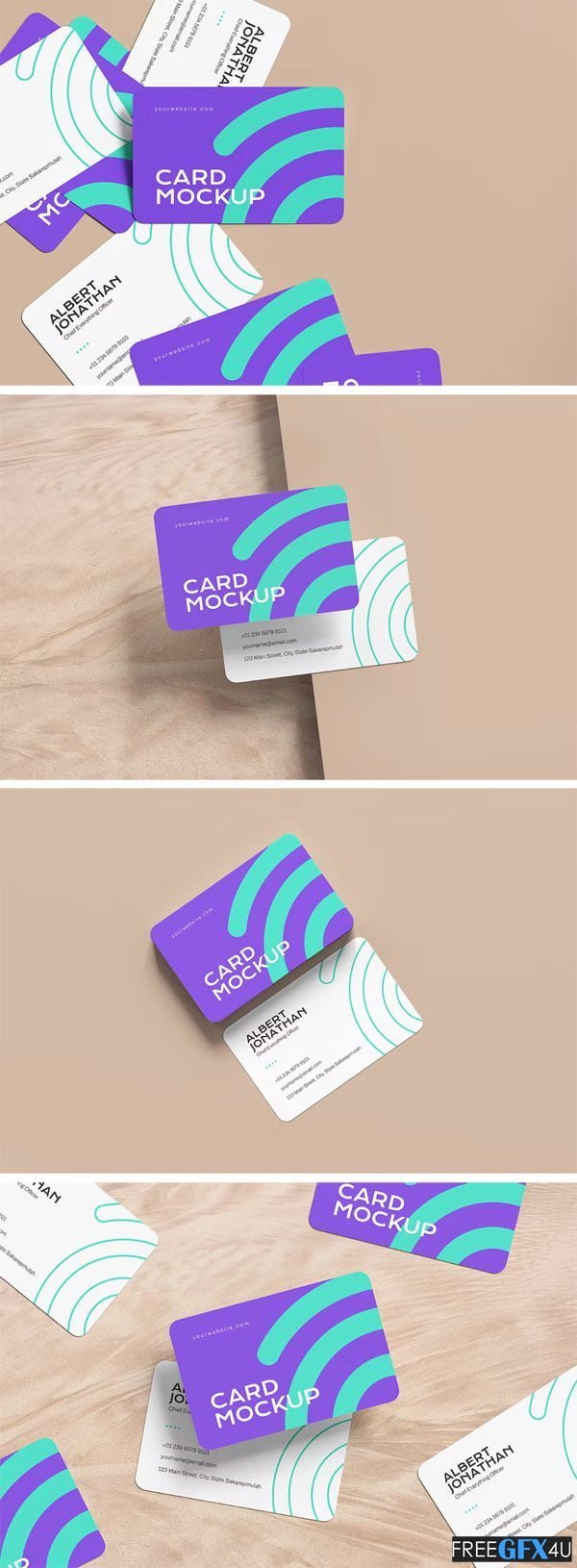 Rounded Business Card Mockup Rounded Business Card