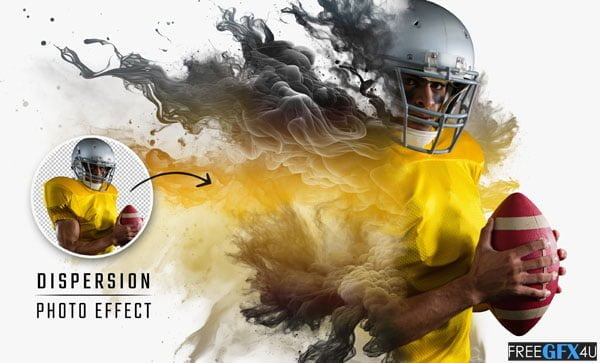 Smoke Dispersion Photo Effect Mockup Smoke Dispersion Mockup