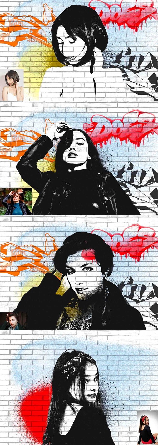 Stencil Painting Photoshop Action