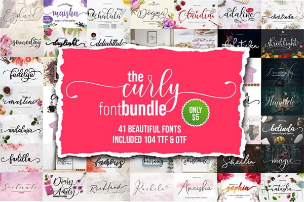 The Curly Font Bundle The Curly Font Bundle