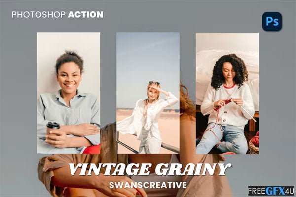 Vintage Grainy Photoshop Action Vintage Grainy Action
