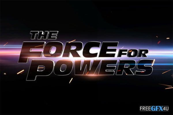 Fast and Furious Text Effect
