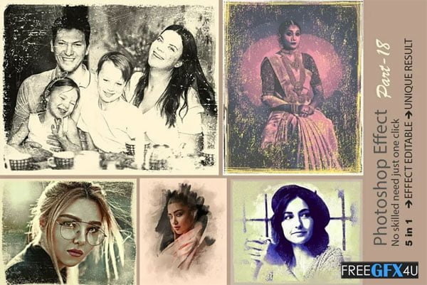 5 In 1 Vintage Photo Effect Free Download Vintage Photo Effect