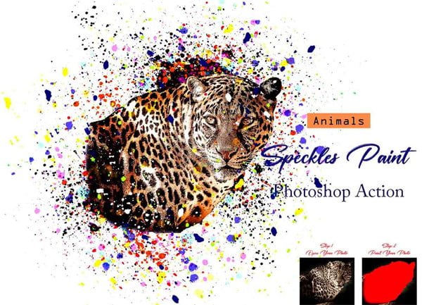 Animals Speckles Paint PS Action Animals Speckles Paint PS Action