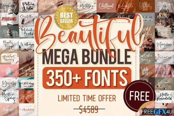 Beautiful Fonts Mega Bundle