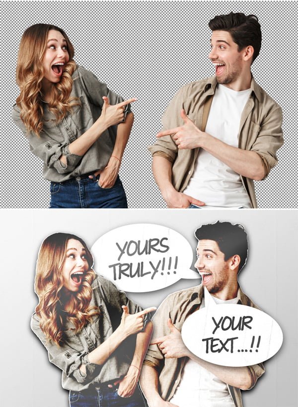 Cardboard Cutout Photo Effect