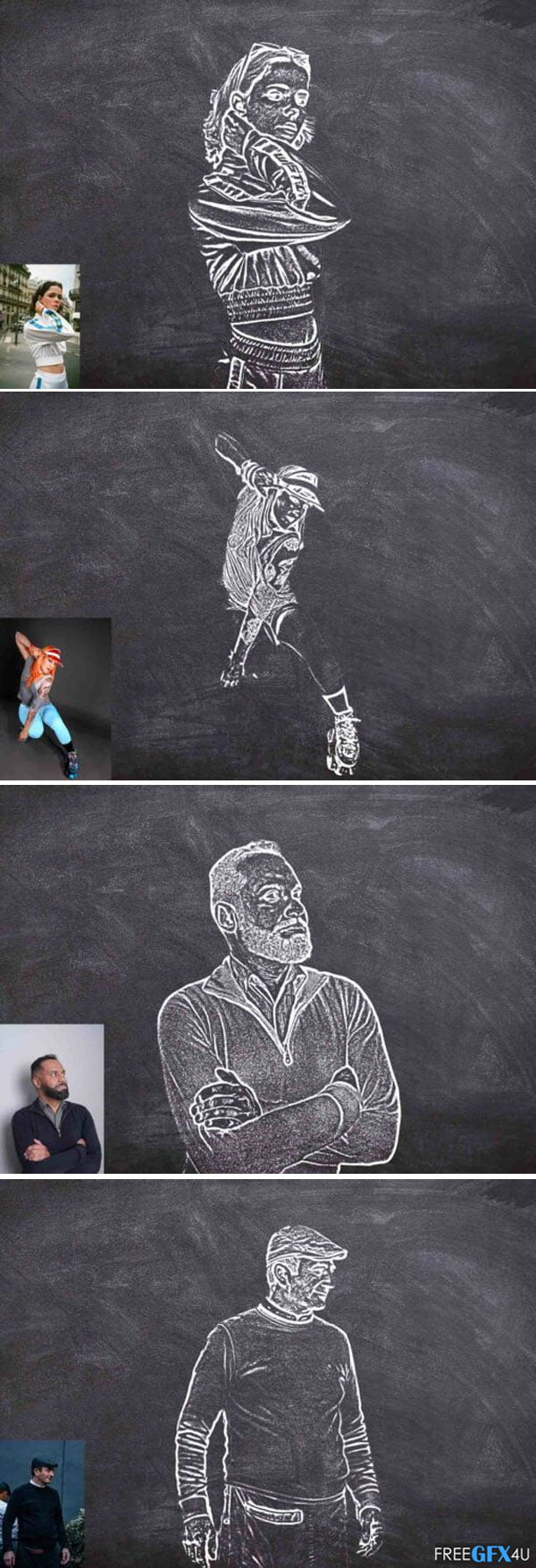 Chalk Drawing Action