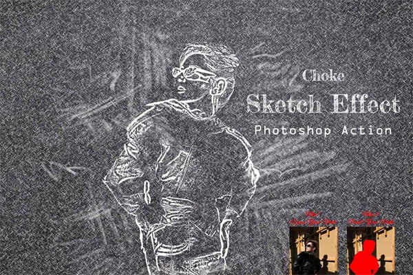 Choke Sketch Effect Photoshop Action Choke Sketch Effect Photoshop Action