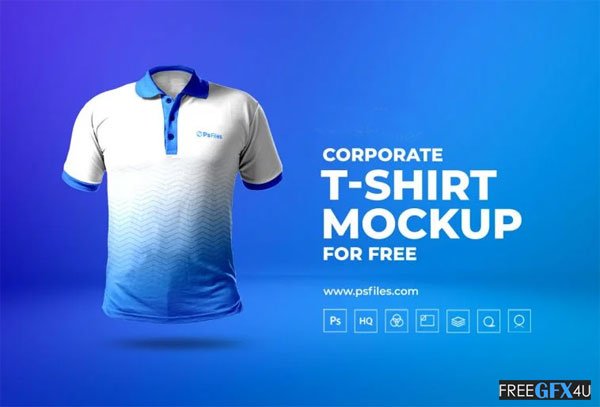 Collared T-Shirt PSD Mockup