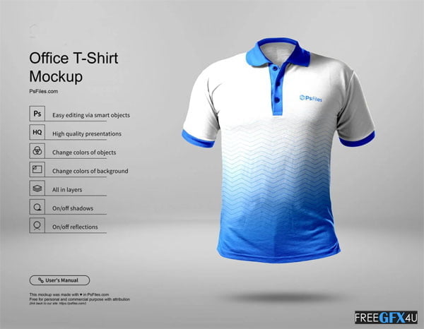 Collared T-Shirt PSD Mockup