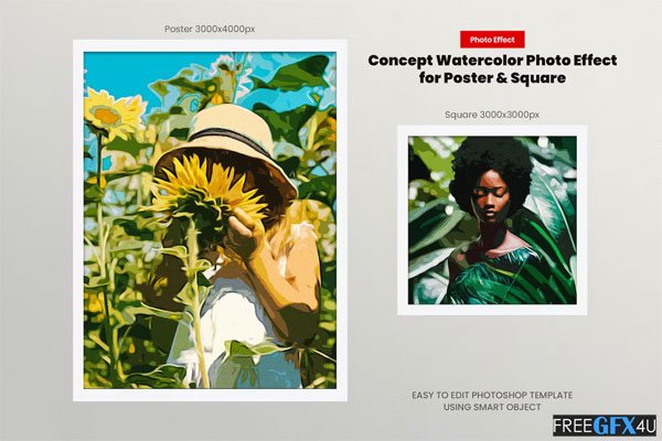 Concept Watercolor Photo Effect