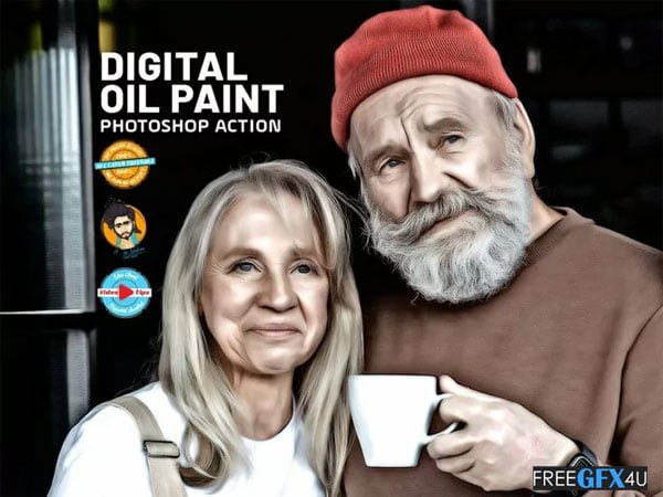 Digital Oil Paint Photoshop Actions Digital Oil Paint Actions