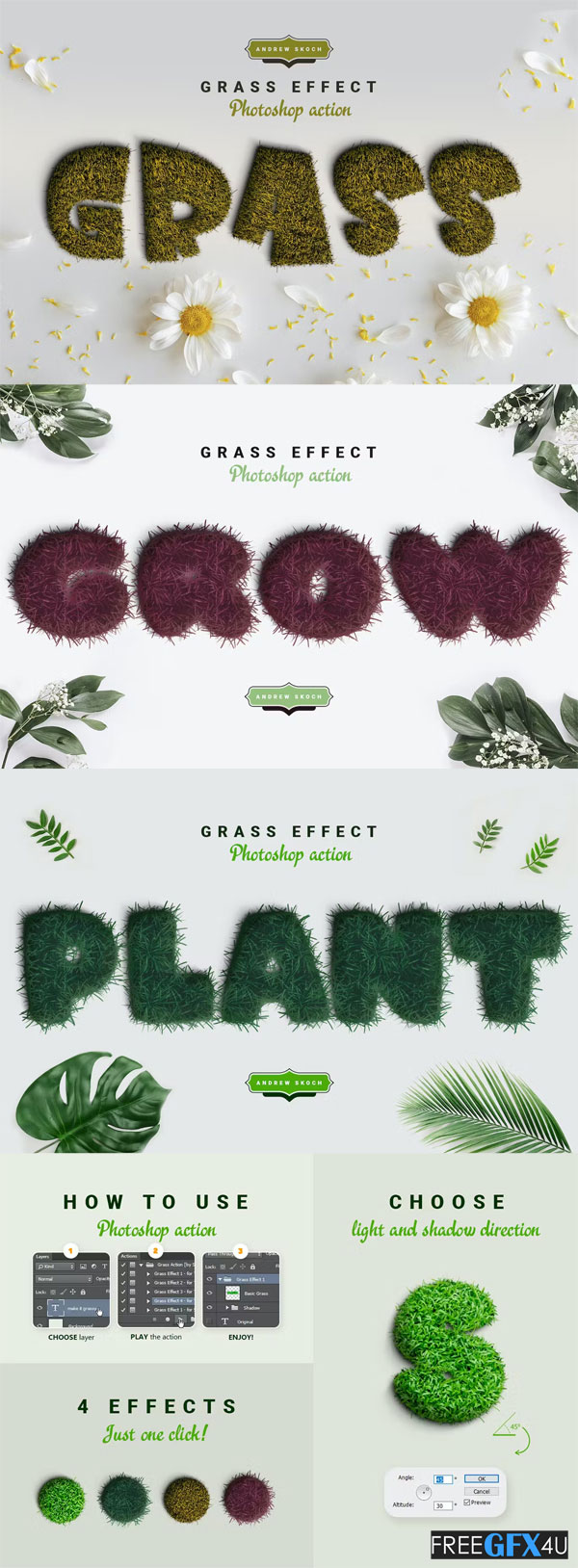 Grass Photoshop Action Free Download Grass Photoshop Action
