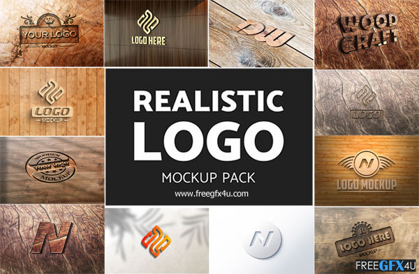 Logo Mockup Realistic Psd