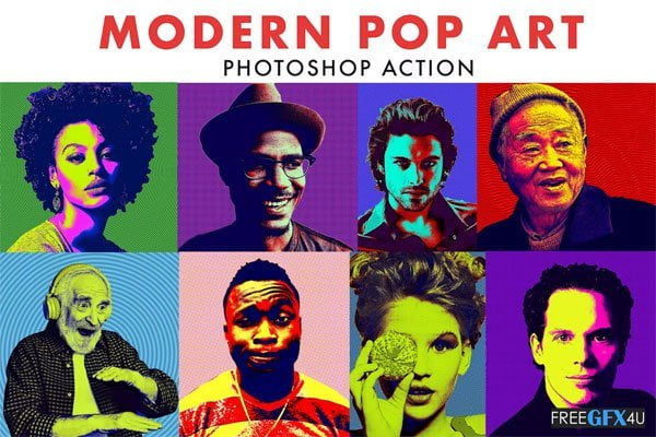 Modern Photoshop Action in Pop Pop Art Modern Action in Pop Pop Art