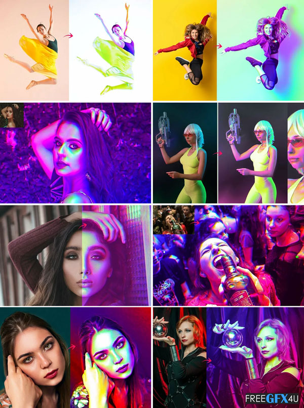 Neon Color Light Photo Effect Neon Color Photo Effect