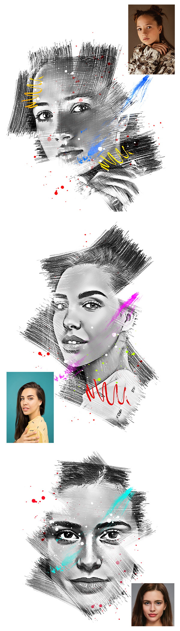 Pencil Poster Photoshop Action Pencil Poster Photoshop Action