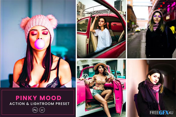 Pinky Mood Photoshop Action & Lightrom Pinky Mood Action & Lightrom