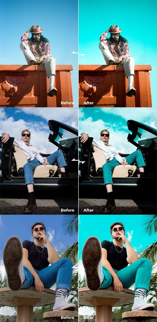 Presets and Photoshop Actions Teal Tone